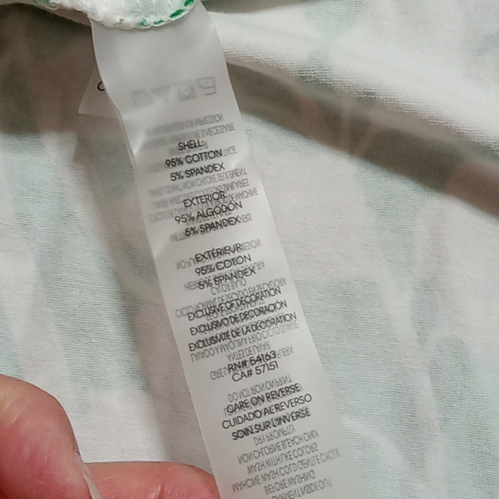 CALVIN KLEIN Womens Dress Maxi LARGE WHITE GREEN Resort Vacation Casual Preowned - Picture 6 of 11